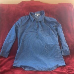 Women's Blue Button Down Shirt